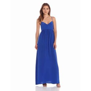 Amanda Uprichard Silk Maxi Dress, Royal, Small